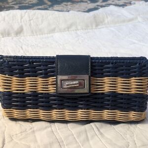 Kelly & Katie Navy and Cream Clutch